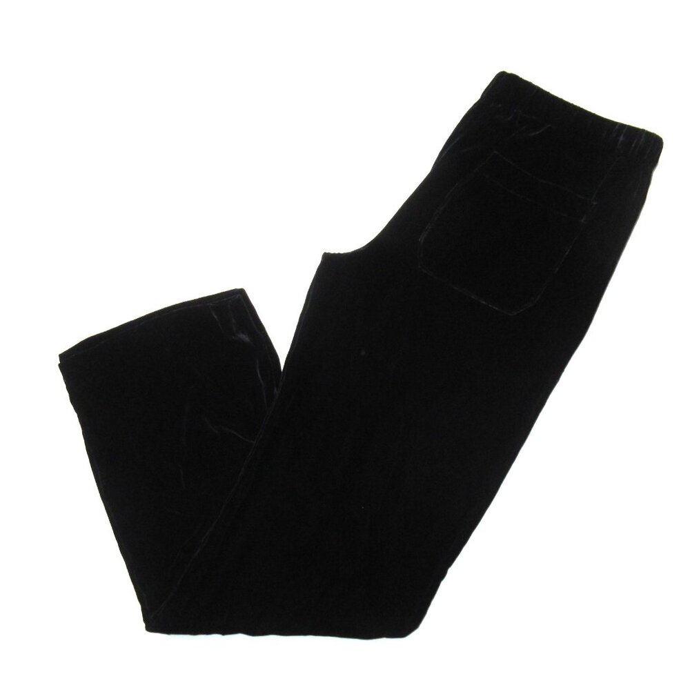 NWT Theory Winszlee in Black Fixture Matte Velvet Drawstring Relaxed Pants P XS - Picture 13 of 15